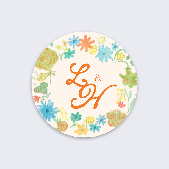 Sticker Mariage Aquarelle