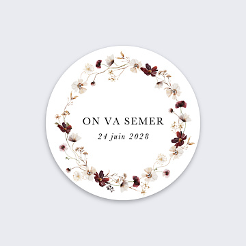 Sticker Mariage Jardin Sauvage