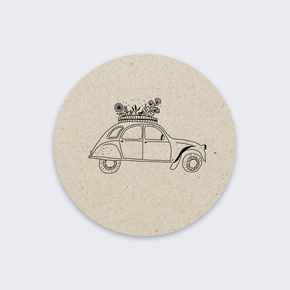 Sticker Mariage Voyage Vintage