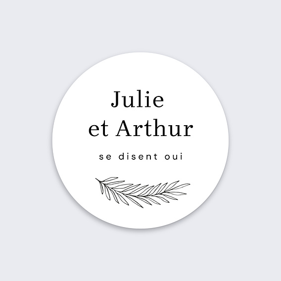 Sticker Mariage Petite palme