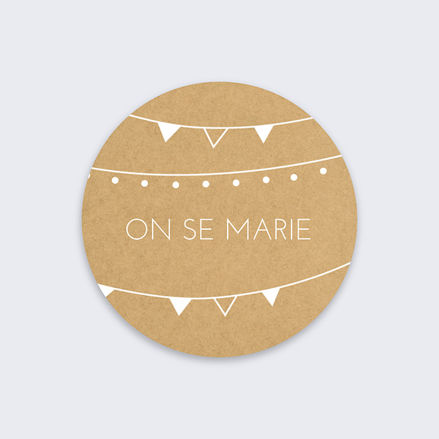 Sticker Mariage Bucolique Recto