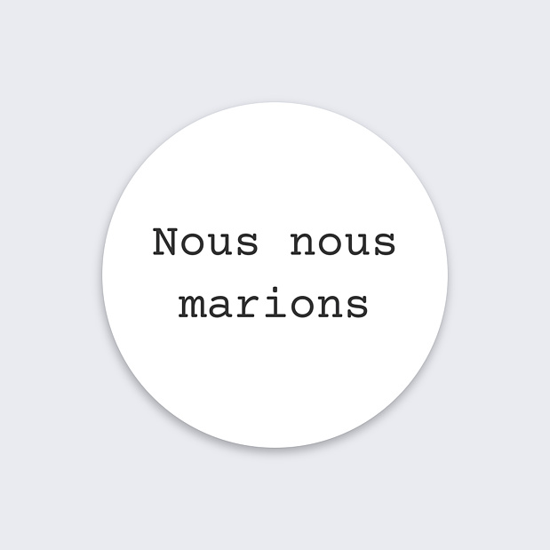 Sticker Mariage Polaroïd Recto