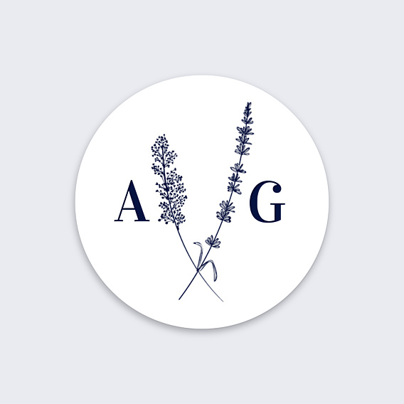 Sticker Mariage Jolie Lavande