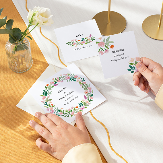  Stickers mariage Couronne Champêtre Aquarelle Après 4