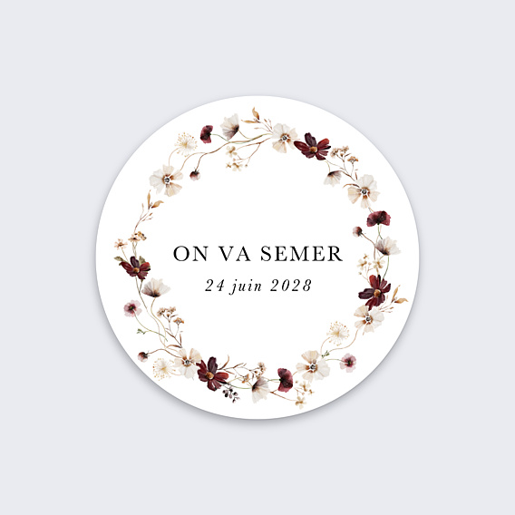 Sticker Mariage Jardin Sauvage