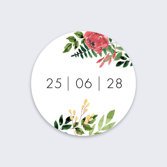Stickers mariage Wild Flowers Recto