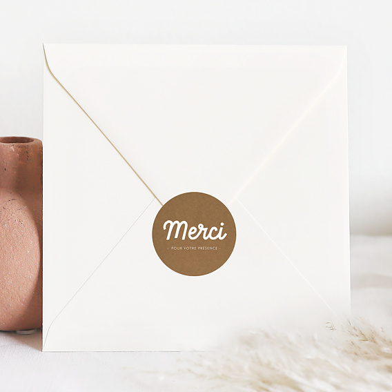 Sticker Mariage Merci kraft