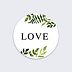 Sticker Mariage Aquarelle Botanique
