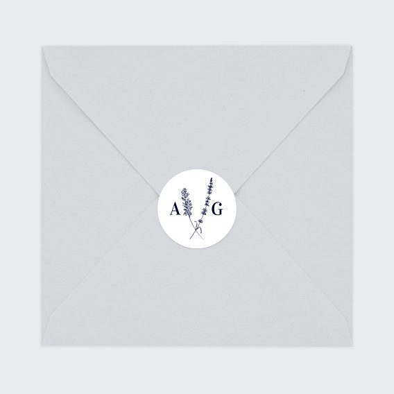 Sticker Mariage Jolie Lavande