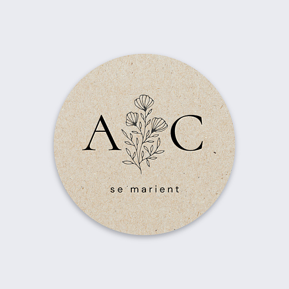 Sticker Mariage Kraft délicat