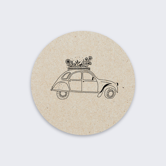 Sticker Mariage Voyage Vintage