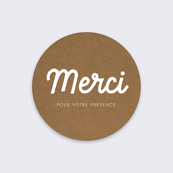 Sticker Mariage Merci kraft