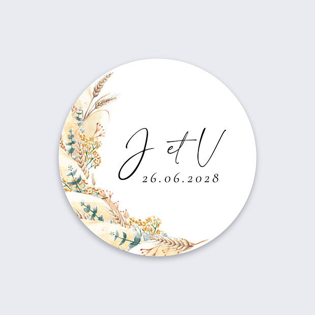 Sticker Mariage Bohemia Recto