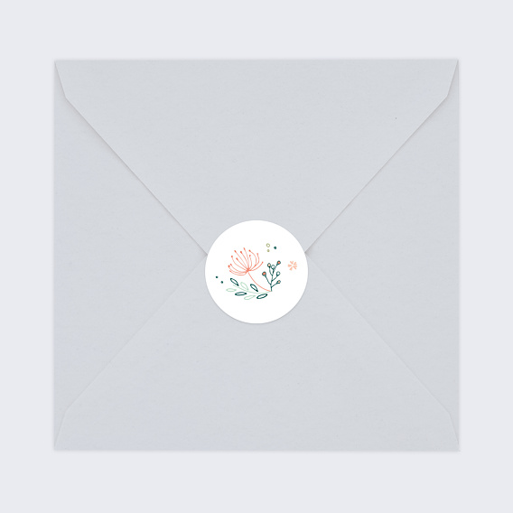 Sticker Mariage Couronne de Fleurs