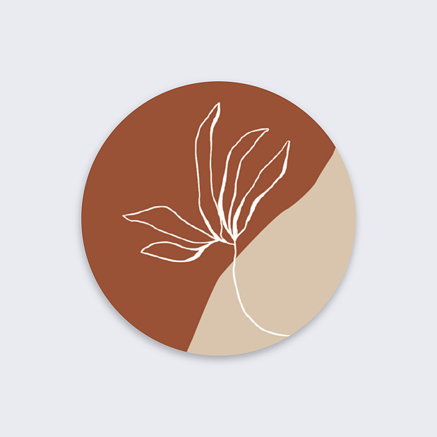 Sticker Mariage Boho Recto