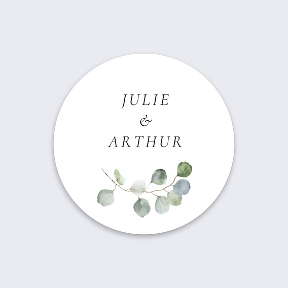 Sticker Mariage Couronne Eucalyptus
