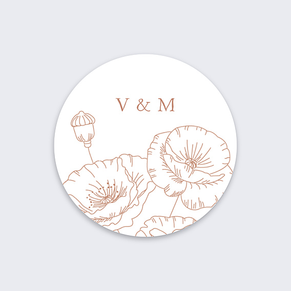 Sticker Mariage Coquelicot