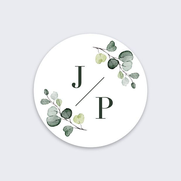 Sticker Mariage Eucalyptus Recto