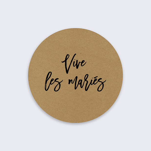 Sticker Mariage Modern Kraft Recto