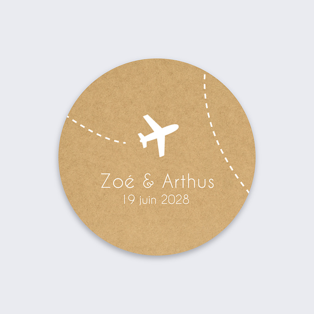 Sticker Mariage Ensemble en Vadrouille Recto