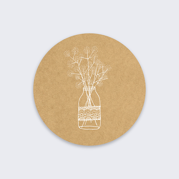 Sticker Mariage Fleurs des Champs Recto
