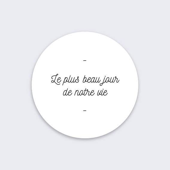  Stickers mariage Tirets Recto