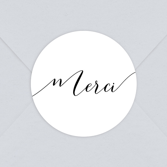 Stickers mariage Merci calligraphie Après 1