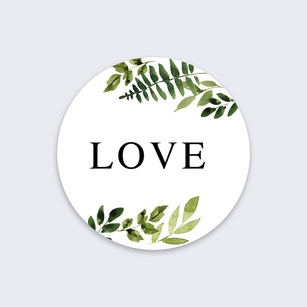 Sticker Mariage Aquarelle Botanique Recto