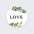 Sticker Mariage Aquarelle Botanique