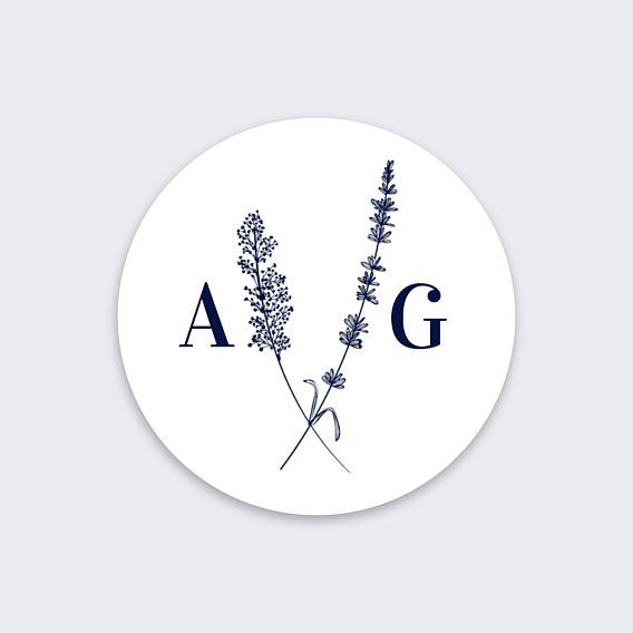 Sticker Mariage Jolie Lavande