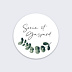  Sticker mariage Branche d'Eucalyptus