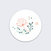  Sticker mariage Couronne de Fleurs Recto