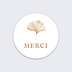  Sticker mariage Ginkgo délicats Recto