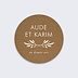  Sticker mariage Kraft Botanique Recto