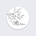  Sticker mariage Merci Plantes Recto