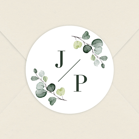  Stickers mariage Eucalyptus Après 1