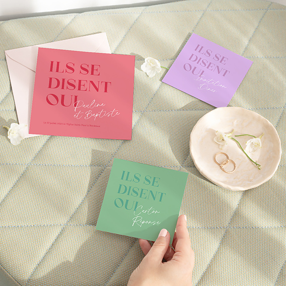  Stickers mariage Oui Coloré Après 4
