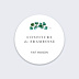 Sticker Mariage Eucalyptus et Tournesol