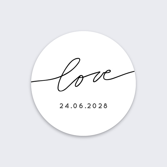 Sticker Mariage Lettres Chic