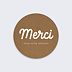  Stickers mariage Merci kraft Recto
