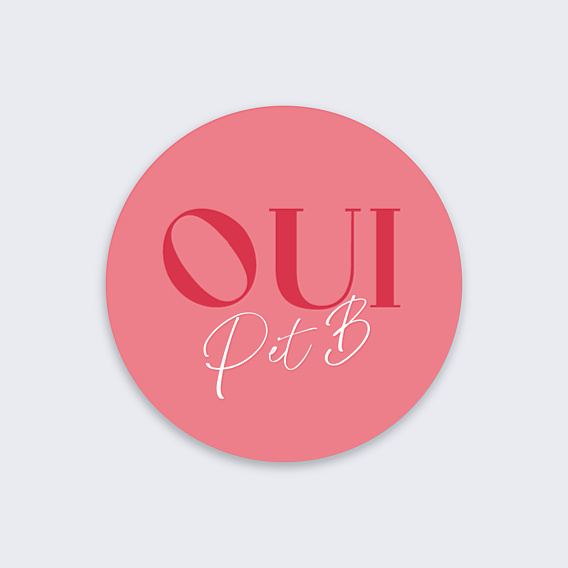 Sticker Mariage Oui Coloré