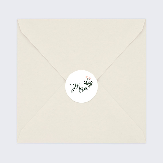 Stickers mariage Merci Fleurie Après 2