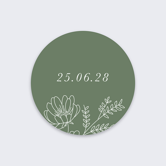 Stickers mariage Jardin d'Hiver Recto