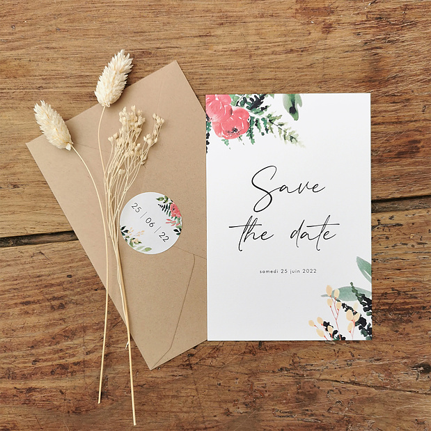 Sticker Mariage Wild Flowers