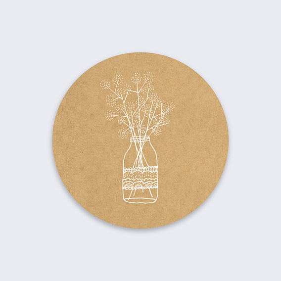 Stickers mariage Fleurs des Champs Recto