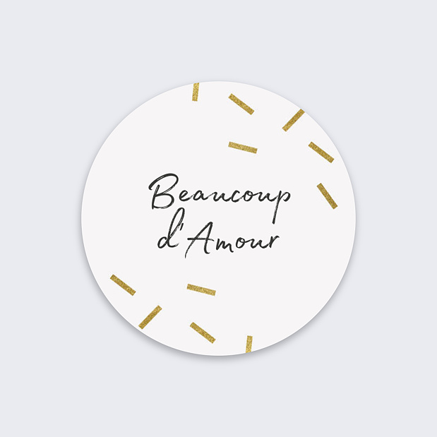 Sticker Mariage Paillettes Chic Recto