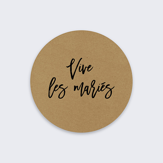 Sticker Mariage Modern Kraft