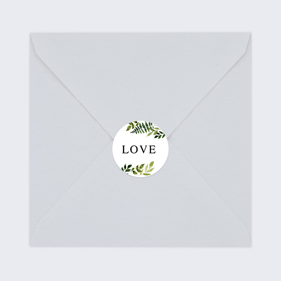 Sticker Mariage Aquarelle Botanique