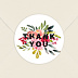  Stickers mariage Thank you floral