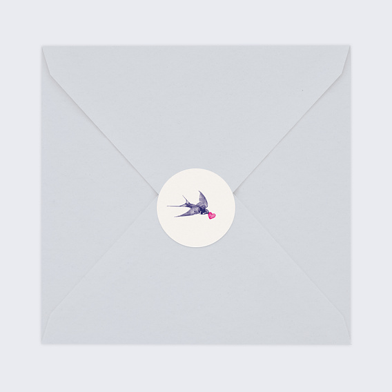 Sticker Mariage Hirondelle d'Amour